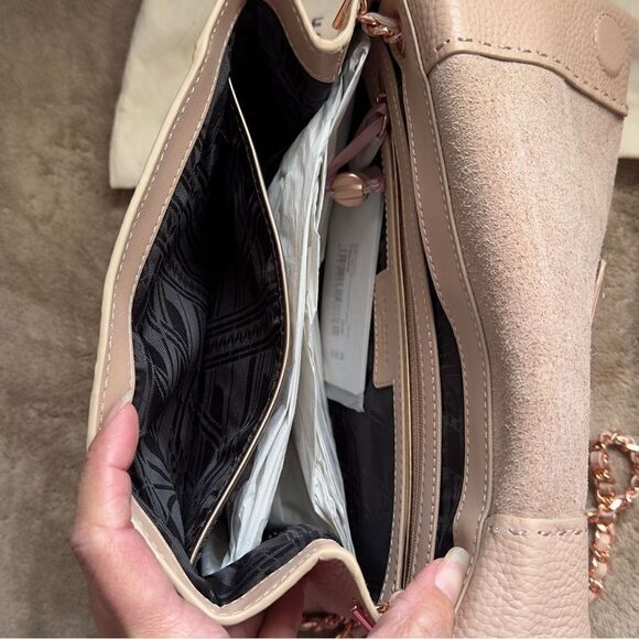 Ted Baker Parson Soft Leather Crossbody Bag Taupe NWT - Picture 15 of 16